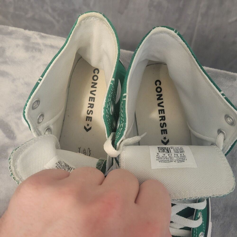 Converse All Star Chuck Taylor High Top Green Canvas Shoes Womens Size 9.5 - Picture 10 of 10